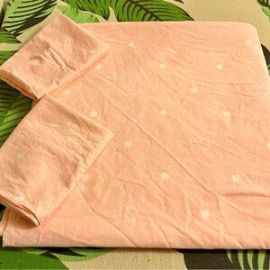 Pusheen Pink Polkadot Queen Duvet Bed Cover and Pillow Shams